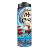Kerstmanns Vreedzame Hemelreis Thermosbeker (Voorkant)