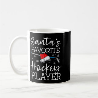 Kerstmannum Lievelingsijshockeyspeler Grappige Pyj Koffiemok