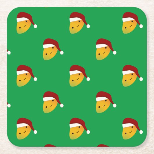 kerstmano kartonnen onderzetters (Voorkant)