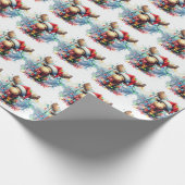 kerstmanpapier cadeaupapier (Hoek)