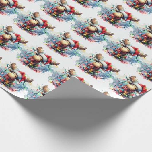 kerstmanpapier cadeaupapier (Hoek)