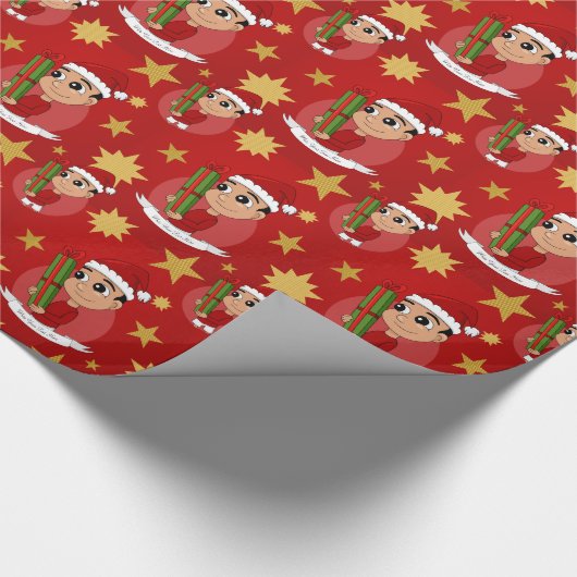 kerstmanpapier voor cartoon cadeaupapier (Hoek)