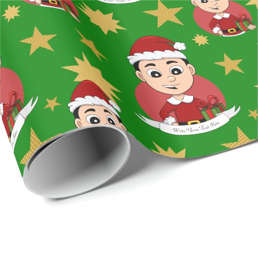 kerstmanpapier voor cartoon cadeaupapier (Rol Hoek)
