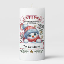 Kerstmanpilaar Kaars