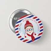 Kerstmanpostkantoor Ronde Button 5,7 Cm (Voorkant /achterkant)