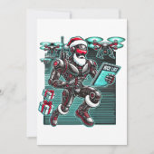 Kerstmanrobot aangedreven door AI met drones en Ke Kaart (Voorkant)