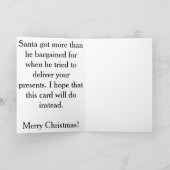 Kerstmans Australische verrassing Feestdagen Kaart (Binnen)