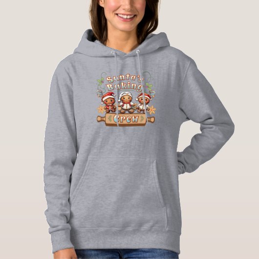 Kerstman's Baking Crew Kerstkoekjes Hoodie (Voorkant)