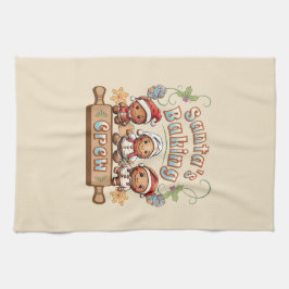 Kerstman's Baking Crew Kerstkoekjes Theedoek