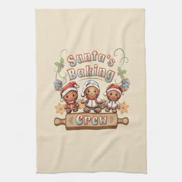 Kerstman's Baking Crew Kerstkoekjes Theedoek