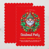 Kerstman's betoverde elf kerstfeest kaart (Voorkant / Achterkant)