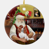 Kerstman's Blenheim Cavalier Keramisch Ornament (Achterkant)