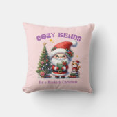 Kerstman's Boekachtige Kerst Gezellig Leest Kussen (Voorkant)