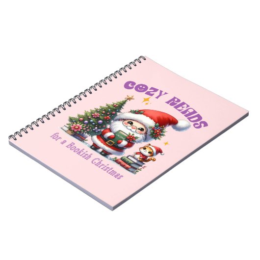 Kerstman's Boekachtige Kerst Gezellig Leest Notitieboek (Linkerzijde)