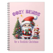 Kerstman's Boekachtige Kerst Gezellig Leest Notitieboek (Voorkant)