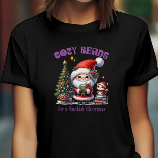 Kerstman's Boekachtige Kerst Gezellig Leest T-shirt