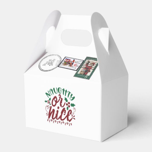 Kerstman's brief gepost gemarkeerd ondeugend of mo bedankdoosjes (Achterkant)