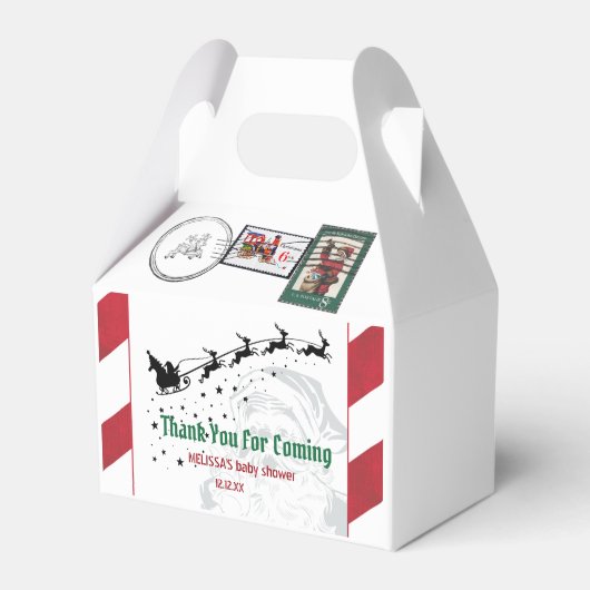 Kerstman's brief gepost gemarkeerd ondeugend of mo bedankdoosjes (Voorkant Zijde)