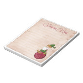 Kerstman's Elf op Ornament Notitieblok (Linkerzijde)