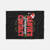 Kerstman's Emergency Contact. verpleegster Fleece Deken (Voorkant (Horizontaal))