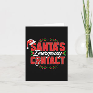 Kerstman's Emergency Contact. verpleegster Kaart
