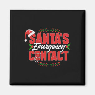 Kerstman's Emergency Contact. verpleegster Magneet