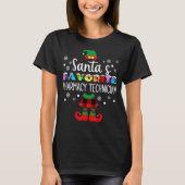 Kerstman's Fav apotheek Technicus Kerst Elf Voor T-shirt (Voorkant)