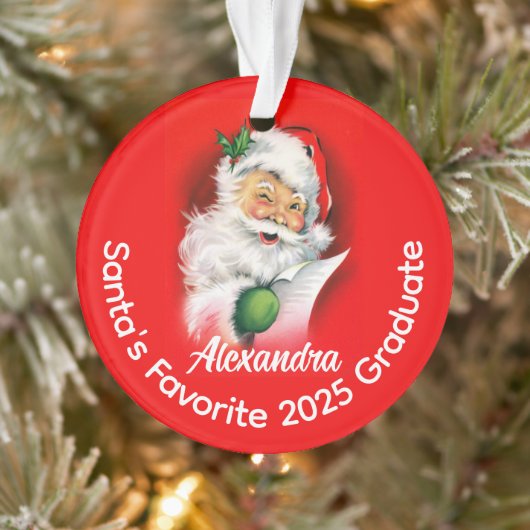 Kerstman's favoriete aangepaste gepersonaliseerde  ornament (Boom)