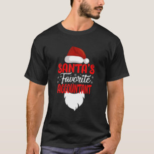 Kerstman's favoriete accountant kerst grappige ker t-shirt