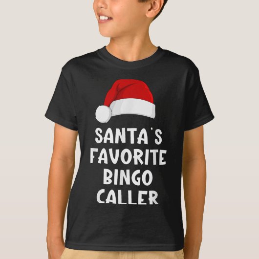 Kerstman's favoriete Bingo Caller Grappige Kerstmi T-shirt (Voorkant)