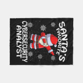 Kerstman's favoriete cyber security analist kerst fleece deken (Voorkant (Horizontaal))