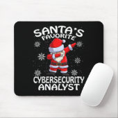Kerstman's favoriete cyber security analist kerst muismat (Met muis)