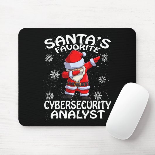 Kerstman's favoriete cyber security analist kerst muismat (Met muis)