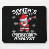 Kerstman's favoriete cyber security analist kerst muismat (Voorkant)