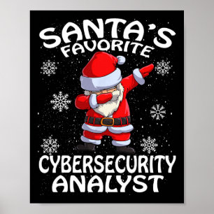 Kerstman's favoriete cyber security analist kerst poster
