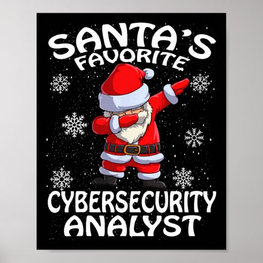Kerstman's favoriete cyber security analist kerst poster (Voorkant)