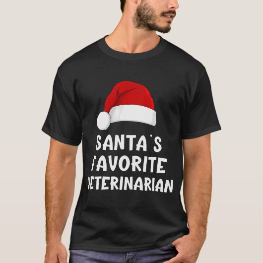 Kerstman's favoriete dierenarts Grappig T-shirt (Voorkant)