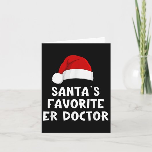 Kerstman's favoriete dokter Grappige kerstpa Kaart (Voorkant)