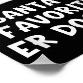 Kerstman's favoriete dokter Grappige kerstpa Poster (Hoek)