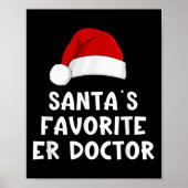 Kerstman's favoriete dokter Grappige kerstpa Poster (Voorkant)