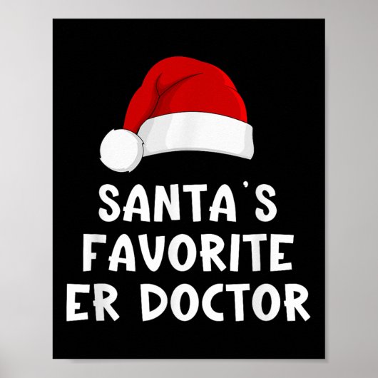 Kerstman's favoriete dokter Grappige kerstpa Poster (Voorkant)