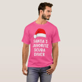 Kerstman's favoriete duiker Grappig Duiken T-shirt (Voorkant volledig)