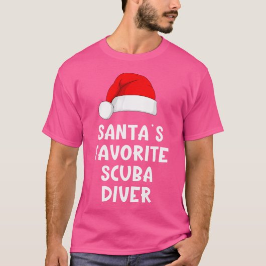 Kerstman's favoriete duiker Grappig Duiken T-shirt (Voorkant)