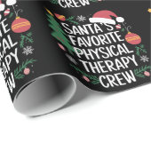 Kerstman's favoriete Fysiotherapie Crew Kerstmis Cadeaupapier (Rol Hoek)