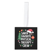 Kerstman's favoriete Fysiotherapie Crew Kerstmis Decoratie (Voorkant)