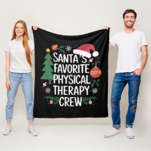 Kerstman's favoriete Fysiotherapie Crew Kerstmis Fleece Deken