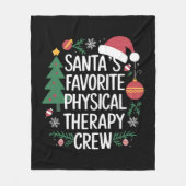 Kerstman's favoriete Fysiotherapie Crew Kerstmis Fleece Deken (Voorkant)
