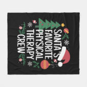 Kerstman's favoriete Fysiotherapie Crew Kerstmis Fleece Deken (Voorkant (Horizontaal))