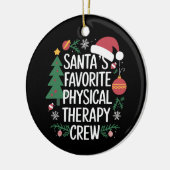 Kerstman's favoriete Fysiotherapie Crew Kerstmis Keramisch Ornament (Links)