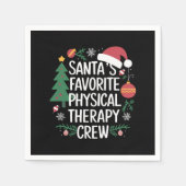 Kerstman's favoriete Fysiotherapie Crew Kerstmis Servet (Voorkant)
